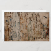  scrapbook Kunstboek Schilting Sepia Briefpapier (Voorkant / Achterkant)