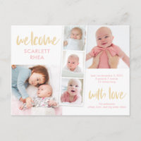 Scrapbook Love Editable Color Birth Announounding