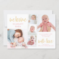 Scrapbook Love Editable Color Birth Announounding