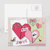 Scrapbook met Love Elements Briefkaart (Voorkant / Achterkant)