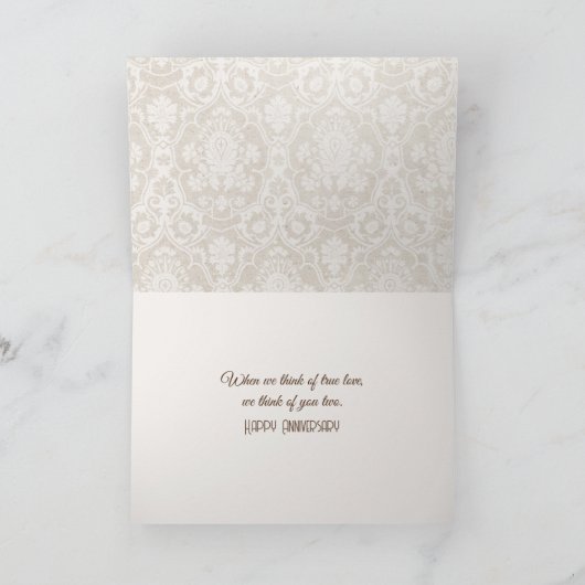 Scrapbook op Damask voor Jubileum Kaart (Binnen)