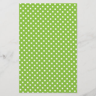 Scrapbook paper - Green Polkadot