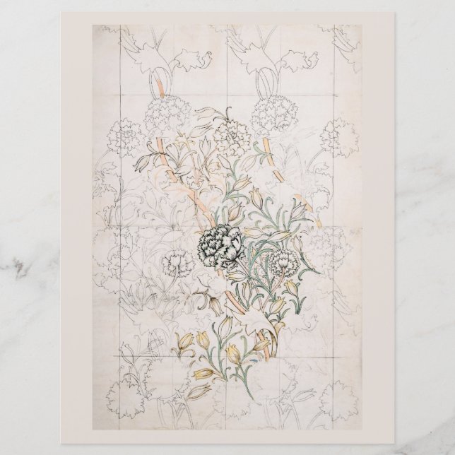 SCRAPBOOK PAPER : WILLIAM MORRIS : WILD TULIP (Voorkant)