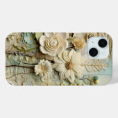 Scrapbook Papier Collage Floral 3D Case-Mate iPhone Case (Achterkant (horizontaal))