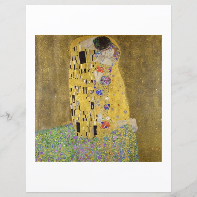 SCRAPBOOK PAPIER : GUSTAV KLIMT : DE KISS (Voorkant)
