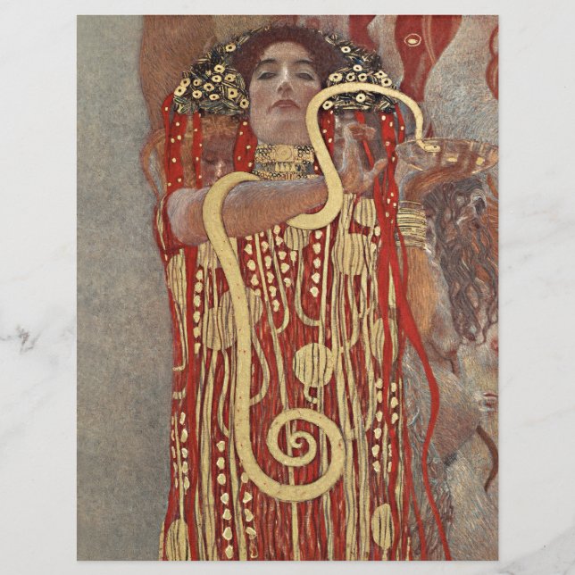 SCRAPBOOK PAPIER : GUSTAV KLIMT : HYGIEE : 1907 (Voorkant)