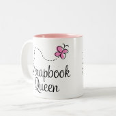 Scrapbook Queen Gift Tweekleurige Koffiemok (Voorkant links)