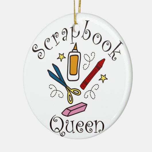 Scrapbook Queen Keramisch Ornament (Links)