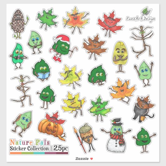 Scrapbook Stickers | Natuur PAL-Collectie | 25 PC (Vel)