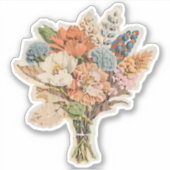 Scrapbook Stijl Boheemse Waterdicht Sticker (Voorkant)