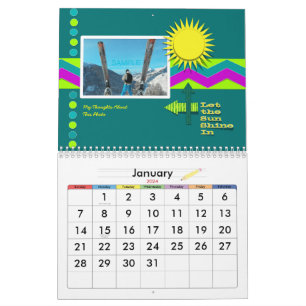 Scrapbook Style Family Photo Elk jaar Agenda Kalender