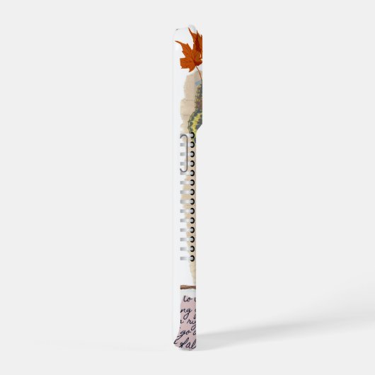 Scrapbook Style Floral Journal Cover Case iPhone Hoesje (Rechterkant)