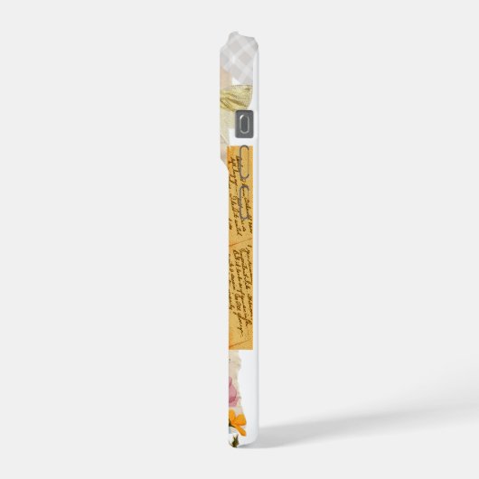 Scrapbook Style Floral Journal Cover Case iPhone Hoesje (Linkerkant)