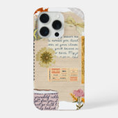 Scrapbook Style Floral Journal Cover Case iPhone Hoesje (Achterkant)