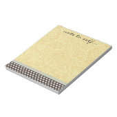 Scrapbook Style Polka Dot and Damask met lint Notitieblok (Linkerzijde)