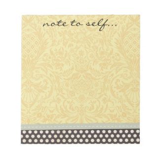Scrapbook Style Polka Dot and Damask met lint Notitieblok