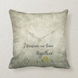Scrapbook Style Time Treasure Quote Kussen