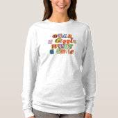  Scrapbook Typografie Giggle Smile Simple T-shirt (Voorkant)