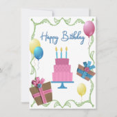 Scrapbooked Verjaardag Kaart (Voorkant)