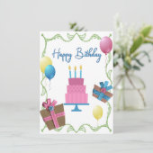 Scrapbooked Verjaardag Kaart (Staand voorkant)