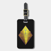 Scrapbooker Diamond "Creative Juices" Bagagelabel (Voorkant verticaal)