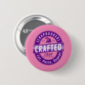 “Scrapbookers - Knip, Plak en Herhaal” Ronde Button 5,7 Cm (Voorkant /achterkant)