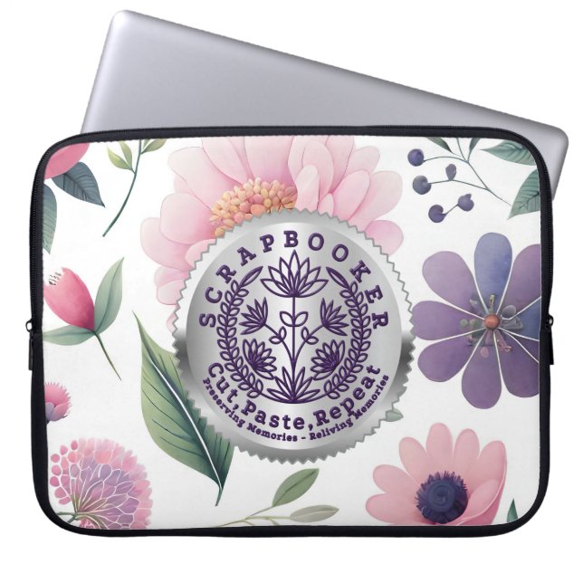 Scrapbookers - knippen, plakken en herhalen laptop sleeve (Voorkant)