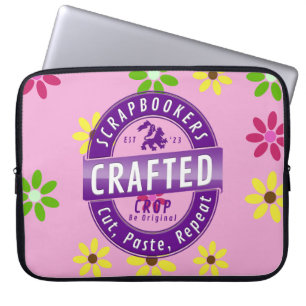 Scrapbookers - knippen, plakken en herhalen laptop sleeve