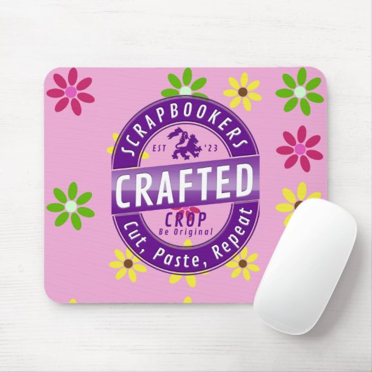 Scrapbookers - knippen, plakken en herhalen muismat (Met muis)