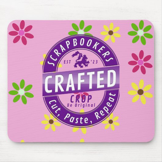 Scrapbookers - knippen, plakken en herhalen muismat (Voorkant)