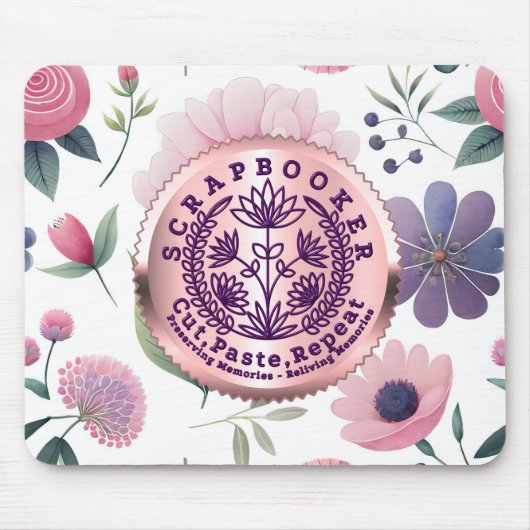 Scrapbookers - knippen, plakken en herhalen muismat (Voorkant)