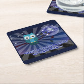 Scrapbookers "Owl be scrapping Al nacht Lang" Kartonnen Onderzetters (Schuin)