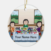 Scrapbooking- 3 vrouwen keramisch ornament (Links)