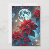 Scrapbooking afdrukbare maanverlichte poinsettia p kaart (Achterkant)
