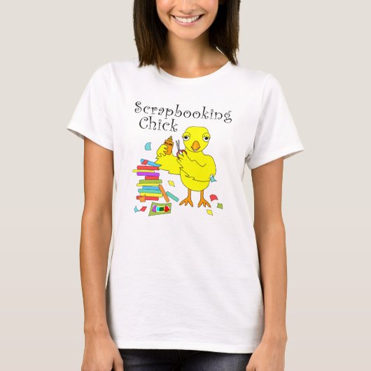 Scrapbooking chick tekst t-shirt (Voorkant)