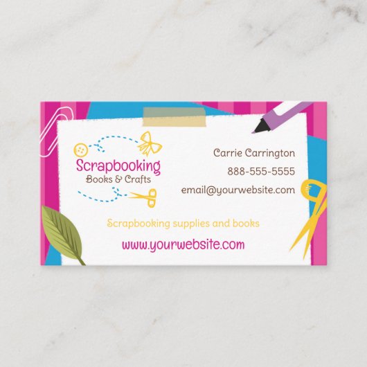 Scrapbooking Crafts Visitekaartje (Voorkant)