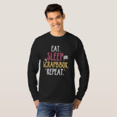 Scrapbooking - Eet Slaap Scrapbook Herhaal T-shirt (Voorkant volledig)