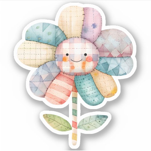 Scrapbooking Flower Sticker (Voorkant)