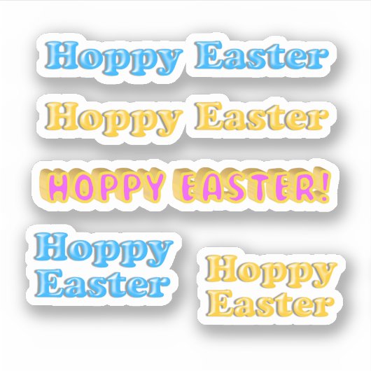 Scrapbooking Gelukkig Pasen Sticker (Voorkant)