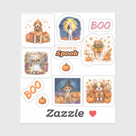 Scrapbooking Halloween Hondenliefhebber Herfst Boo Sticker (Vel)