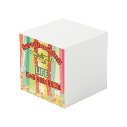 Scrapbooking herinnert me eraan dat het leven goed kubus (Voorkant hoekig)