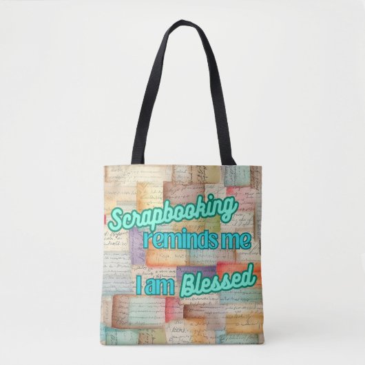 Scrapbooking herinnert me eraan dat ik gezegend be tote bag (Voorkant)