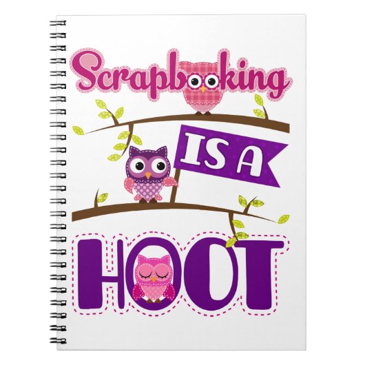 Scrapbooking is een Hoot Cute Scrapbooker Notitieboek (Voorkant)