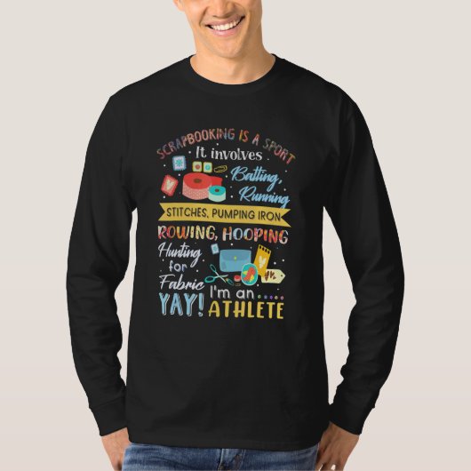 Scrapbooking is een sport waarbij het batting hard t-shirt (Voorkant)