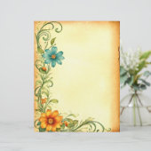 Scrapbooking Junkjournal Vintage Blumen Rahmen (Staand voorkant)