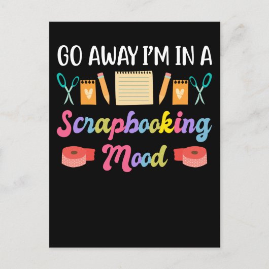 Scrapbooking Mood Funny Crafty Art Lover Briefkaart (Voorkant)