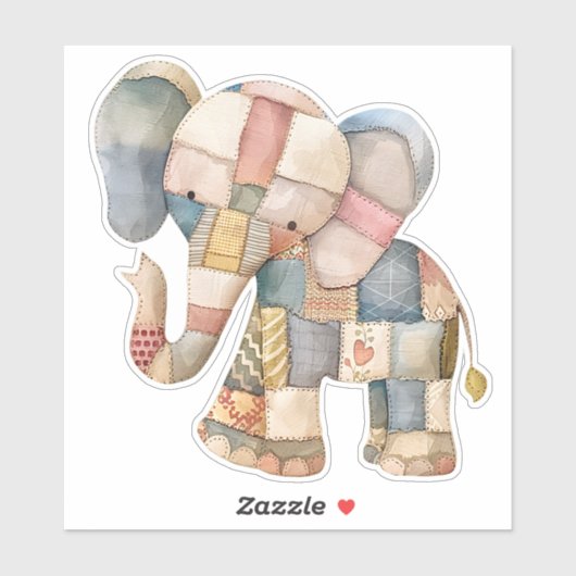Scrapbooking Olifant Sticker (Vel)