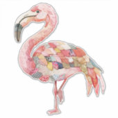 Scrapbooking Roze Flamingo Sticker (Voorkant)