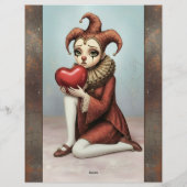 Scrapbooking Sheet whimsical gothic illustration Briefhoofd (Achterkant)