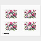 Scrapbooking Sticker Waterverf pioenen (Vel)
